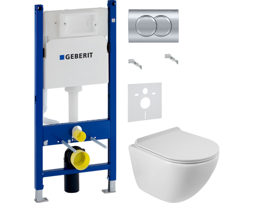 Комплект Унитаз подвесной BelBagno Amanda BB051CHR безободковый + Крышка BB051SC с микролифтом + Инсталляция Geberit Duofix Delta 458.149.21.1 с кнопкой смыва, хром + Шумоизоляция 156.050.00.1 Комплект Унитаз подвесной BelBagno Amanda BB051CHR безободковый + Крышка BB051SC с микролифтом + Инсталляция Geberit Duofix Delta 458.149.21.1 с кнопкой смыва, хром + Шумоизоляция 156.050.00.1