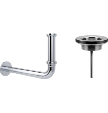 Сифон для раковины Wellsee Drainage System 182101005 с универсальным выпуском, хром