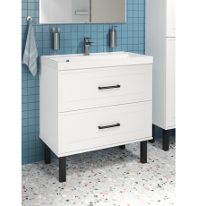 Тумба с раковиной STWORKI Хадстен 80 напольная, белая