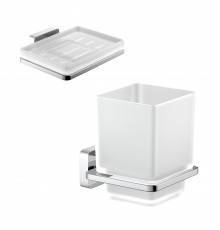 Набор Стакан AQUATEK Либра AQ4304CR хром + Мыльница AQ4303CR хром