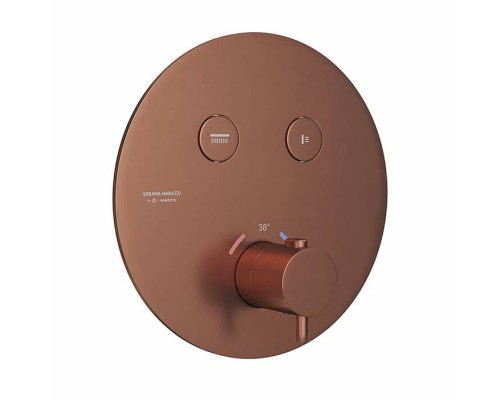 Kerama Marazzi Eterna Смеситель для душа, встраиваемый, термостатический, цвет: брашированная медь pvd. 70426EXKM.59.067