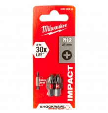 Бита Milwaukee SHOCKWAVE PH2х25 (2шт.)(852)