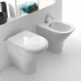 Kerasan Aquatech Биде напольное 55.5х35.5см, 1 отв., в комплекте с крепежом WB5N, цвет: белый. 372101 *1