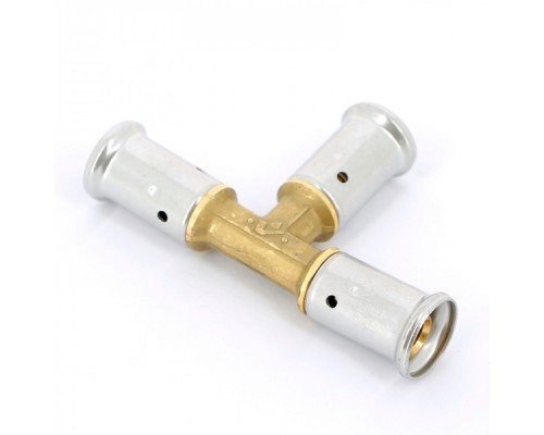 Тройник равнопроходный, латунь пресс, 20x20x20, HENCO 9P-202020