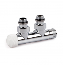 Узел нижнего подключения термостатический SR Rubinetterie угловой 1/2 х3/4 Е Хром (левый) 0685-1500C0E0