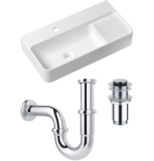 Комплект Раковина Lavinia Boho Bathroom Sink Slim 33311011 + Донный клапан Wellsee Drainage System 182134000 хром + Сифон 182102000 хром