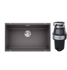 Комплект Мойка Blanco Subline 700-U темная скала + Измельчитель KUCHENSTERN Muhle 350MU35