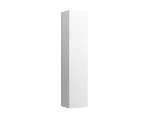 Laufen Base высокий шкаф 35x33.5x165см., 1 дверца, DX, 1 фиксированная полка, 4 стеклянные полки, дизайн совпадает с комбинированными раковинами, цвет: белый глянцевый. 4.0268.2.110.261.1
