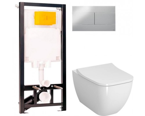 Комплект Унитаз подвесной VitrA Shift 7742B003-0075 белая глянцевая + Крышка Integra Square 810-003-009 быстросъемная, с микролифтом + Инсталляция OLI 80 ECO Sanitarblock mechanic 3 в 1 с кнопкой смыва Комплект Унитаз подвесной VitrA Shift 7742B003-0075 белая глянцевая + Крышка Integra Square 810-003-009 быстросъемная, с микролифтом + Инсталляция OLI 80 ECO Sanitarblock mechanic 3 в 1 с кнопкой смыва