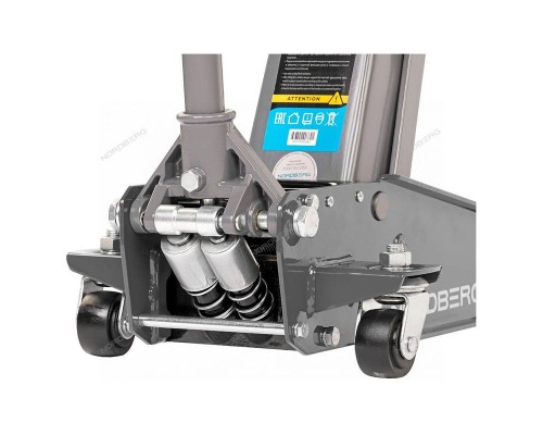 Домкрат подкатной с резиновой насадкой, быстрый подъем NORDBERG N32030G 3 т