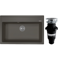 Комплект Мойка Florentina Липси 770 антрацит + Измельчитель Bone Crusher BC 810-SL Slim Line