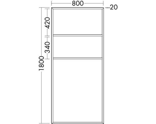 Burgbad Coco Стеллаж для полотенец 80x180 см, цвет: черный. HHRE001