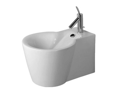 Duravit Starck 1 Биде подвесное 57.5х41см, с креплениями Durafix, с 1 отв под смеситель, цвет: белый. 0274150000