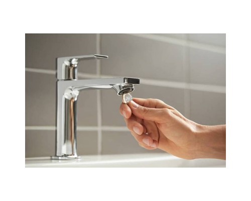 Hansgrohe Rebris E Смеситель для раковины, 1 отв., с донным клапаном, цвет: хром. 72557000 Hansgrohe Rebris E Смеситель для раковины, 1 отв., с донным клапаном, цвет: хром. 72557000