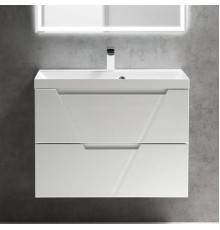 Тумба с раковиной BelBagno Vittoria 80 подвесная, bianco opaco, белая глянцевая раковина
