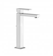 Gessi Rettangolo Смеситель для раковины с донным клапаном и высоким изливом 128мм, цвет: хром. 11921#031