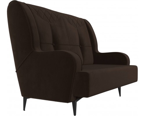 Кухонный диван Лига Диванов Неаполь микровельвет коричневый