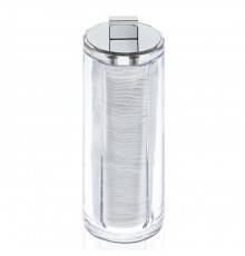 Decor Walther Sky WPB Диспенсер для ватных дисков 7.5x19.5см, акрил, настольный, цвет: хром. 0981100