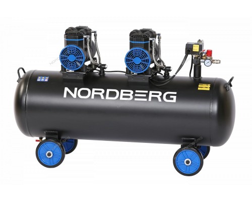 Компрессор безмасляный 220 В, ресивер 135 л, 500 л/мин NORDBERG NCEO135/500