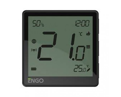 Беспроводной терморегулятор, черный, с модулем Zigbee, с аккумулятором, со встроенным датчиком влажности, с возможностью подключения датчика пола Беспроводной терморегулятор, черный, с модулем Zigbee, с аккумулятором, со встроенным датчиком влажности, с возможностью подключения датчика пола