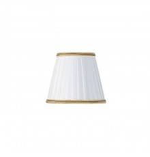TW 14, абажур для светильника E14, цвет: белый/золотым кантом. TW14-01.50-bi/oro