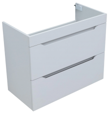 Тумба под раковину без столешницы Aquanet Практика 80 2 ящика, белая матовая