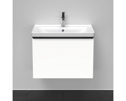 Duravit D-Neo Тумба с раковиной 63.4x45.2хh44см., с 1 ящиком, подвесная, цвет: белый матовый. 2367650000, DE425401818 Duravit D-Neo Тумба с раковиной 63.4x45.2хh44см., с 1 ящиком, подвесная, цвет: белый матовый. 2367650000, DE425401818