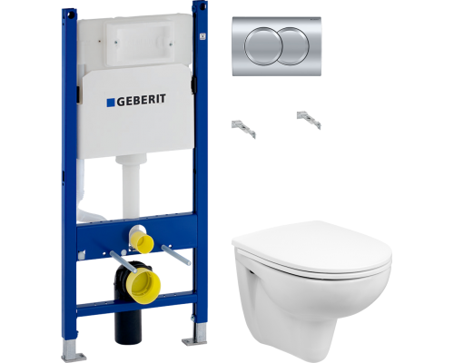 Комплект Унитаз подвесной Wanfald Lauta 47302100005 белый + Инсталляция Geberit Duofix Delta 458.149.21.1 с кнопкой смыва, хром Комплект Унитаз подвесной Wanfald Lauta 47302100005 белый + Инсталляция Geberit Duofix Delta 458.149.21.1 с кнопкой смыва, хром