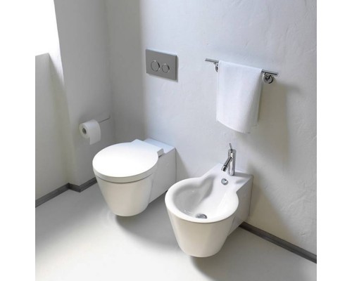 Duravit Starck 1 Биде подвесное 57.5х41см, с креплениями Durafix, с 1 отв под смеситель, цвет: белый. 0274150000