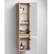 AQ SIT0535DB Сити Пенал подвесной с двумя дверьми, правый/левый, дуб балтийский, 350х1500х300 мм SIT0535DB