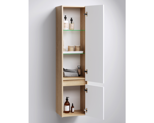 AQ SIT0535DB Сити Пенал подвесной с двумя дверьми, правый/левый, дуб балтийский, 350х1500х300 мм SIT0535DB