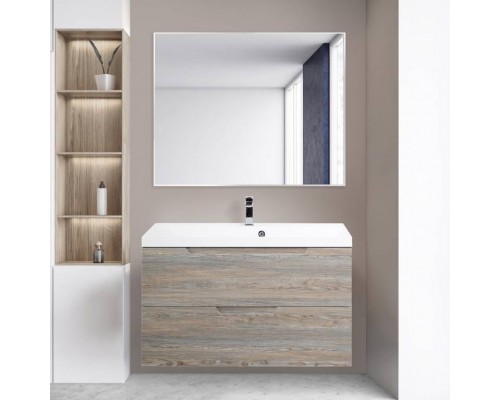 Мебель для ванной комнаты BelBagno Vittoria 100 подвесная, pino, белая глянцевая раковина