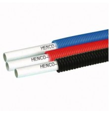 Трубы металлополимерные Труба Standard в красной гофре, PEXc-AL-PEXc, ф20х2, бухта 100 метров Henco HE 100-020MR