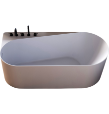 Акриловая ванна Abber AB9496-1.7 L 170x80 см, с каркасом, со сливом-переливом, асимметричная