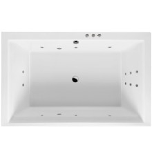 Акриловая ванна Excellent Crown Lux WAEX.CRO19.SMART 190x120 см, с гидромассажем, с каркасом, со сливом-переливом, для двоих