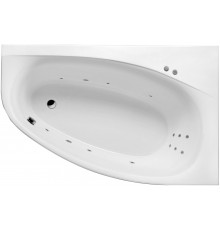 Акриловая ванна Excellent Kameleon WAEX.KMP17.LINE P 170x110 см, угловая, с гидромассажем, с каркасом, со сливом-переливом, асимметричная