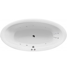 Акриловая ванна Excellent Lumina WAEX.LUM19.LINE 190x95 см, с гидромассажем, отдельностоящая, овальная, с каркасом, со сливом-переливом