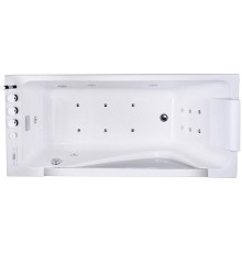 Акриловая ванна Orans 65108L0 L 170x75 см, с гидромассажем, с каркасом, с экранами, со сливом-переливом, со смесителем, с подголовником, с поручнем