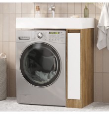 Тумба с раковиной AQUATON Лондри 20 дуб кантри, белый