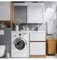 Мебель для ванной комнаты AQUATON Лондри 60 R, дуб сантана, белый