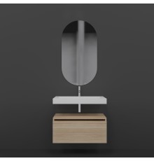 Мебель для ванной комнаты Armadi Art Flat 80 подвесная, light oak