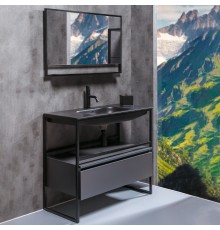 Мебель для ванной комнаты Armadi Art Loft 120 антрацит, напольная