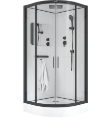 Душевая кабина Ceruttispa Viva 101B 100x100, профиль черный