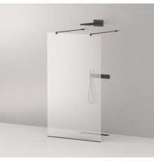 Душевая перегородка Cezares Liberta -L-2-115-120-C-NERO профиль черный, стекло прозрачное