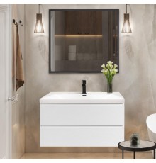 Мебель для ванной комнаты Cezares Molveno 100, bianco ghiaccio, с раковиной Cezares CZR-1188-1000/500
