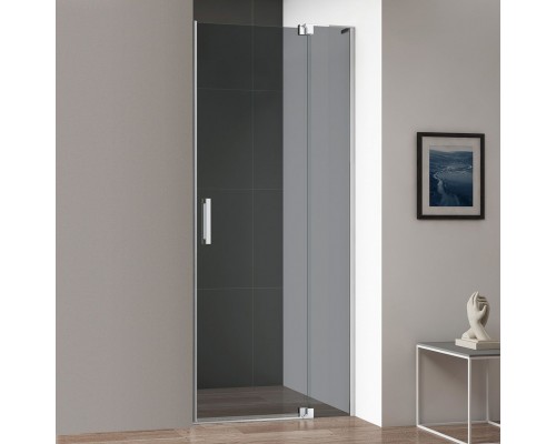 Душевая дверь в нишу Cezares Slider B 1 90/100 Grigio Cr профиль хром, стекло серое