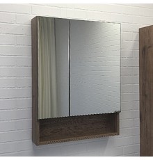 Зеркало-шкаф Comforty Никосия 60 дуб тёмный