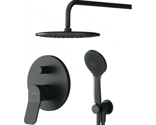 Душевой комплект AM.PM X-Joy FB85A1RH02 С ВНУТРЕННЕЙ ЧАСТЬЮ, для душа, чёрный