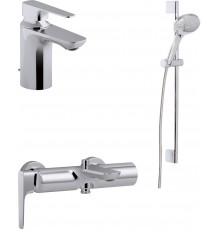Комплект для ванной Jacob Delafon Aleo E72312-CP + E72319-CP + E32907-CP