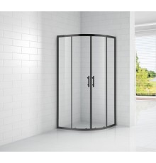 Душевой уголок Cezares Eco ECO-O-R-2-100-C-NERO стекло прозрачное
